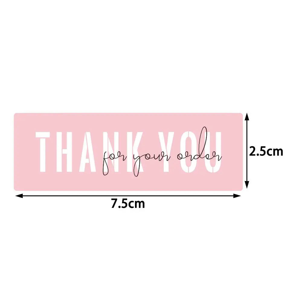 120PCS/Roll  Thank You For Your Orders Stickers Sealing Labels 1*3inch Small Business Packaging Decals Gift Wrapping