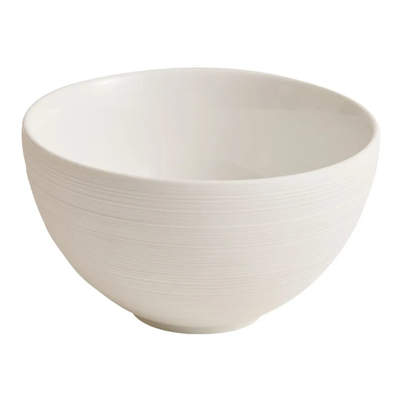 Household Ceramic Bowls, Kitchen Utensils, Salad Bowls, White Fruit Bowls, Desserts, Buffets, Side Dishes, Tableware.