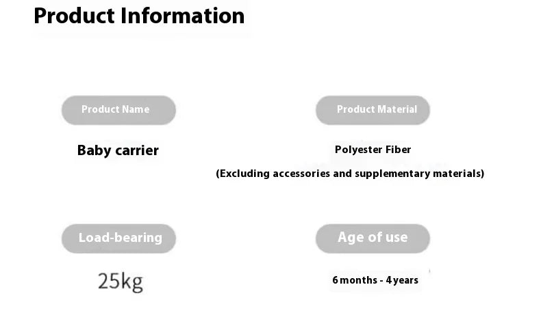 Crossbody Baby Carrier Front Hugging Style Portable Toddler Wrap Multifunctional Strap Infant Bag Adjustable Sling High Quality