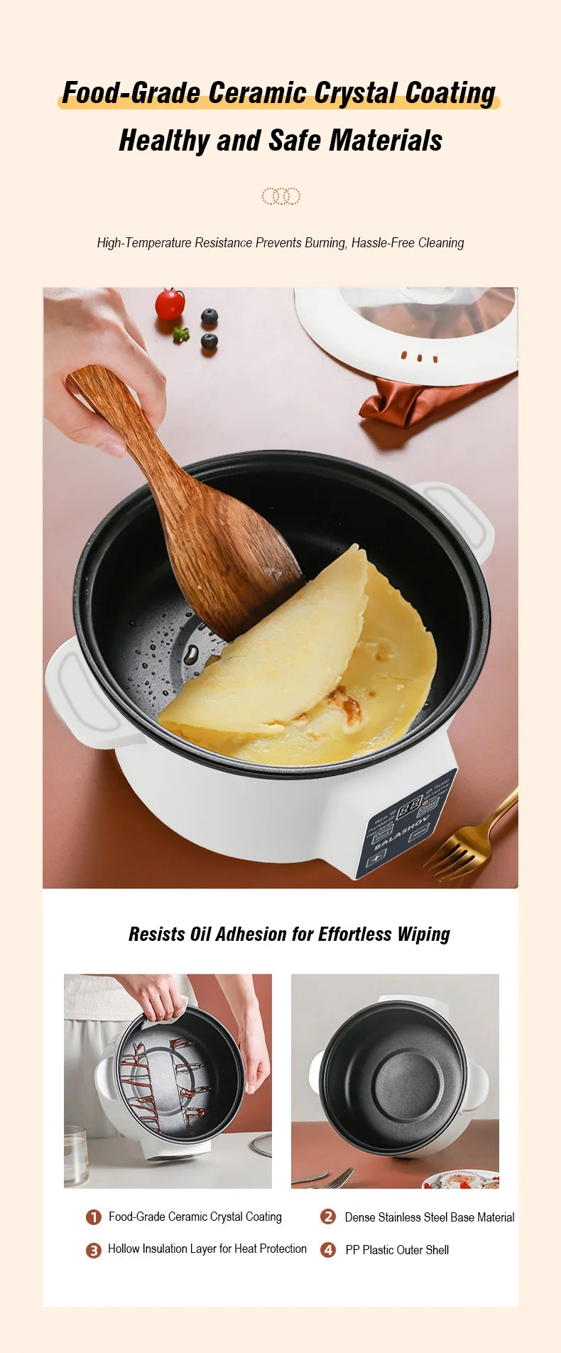 220V Multi Cookers Portable Electric Cooker Household Non-stick Pan Hot Pot Rice Cooker Cooking Appliances