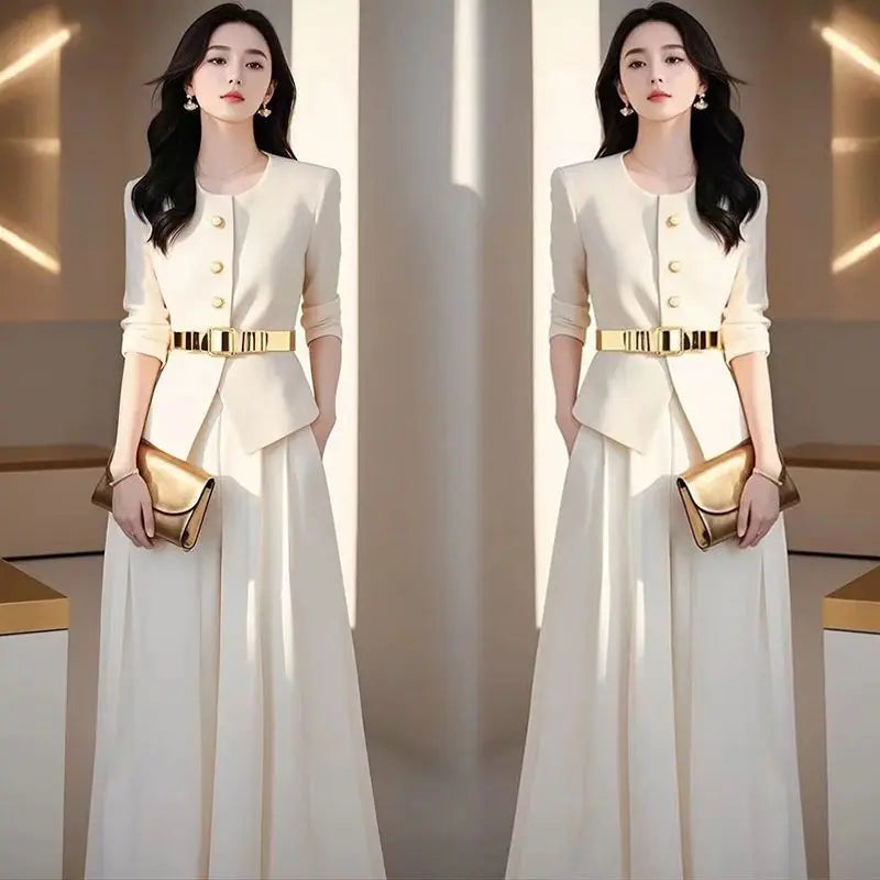 Single/set, Autumn New High-end Women's Clothing Fashion Foreign-style Professional Xiaoxiangfeng Jacket Culottes Two-piece Set