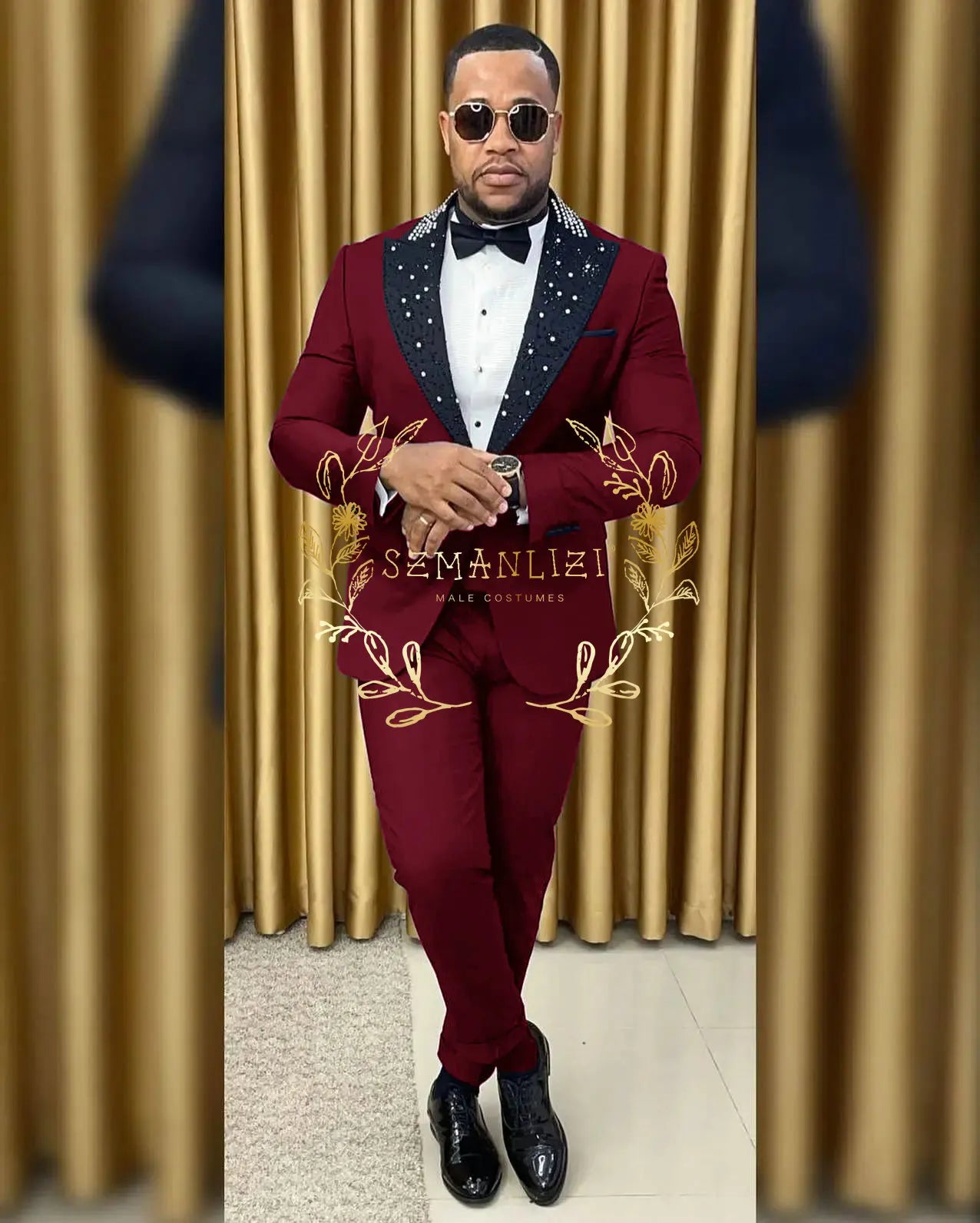 Smoking perler noir 2 pièces collection 2025