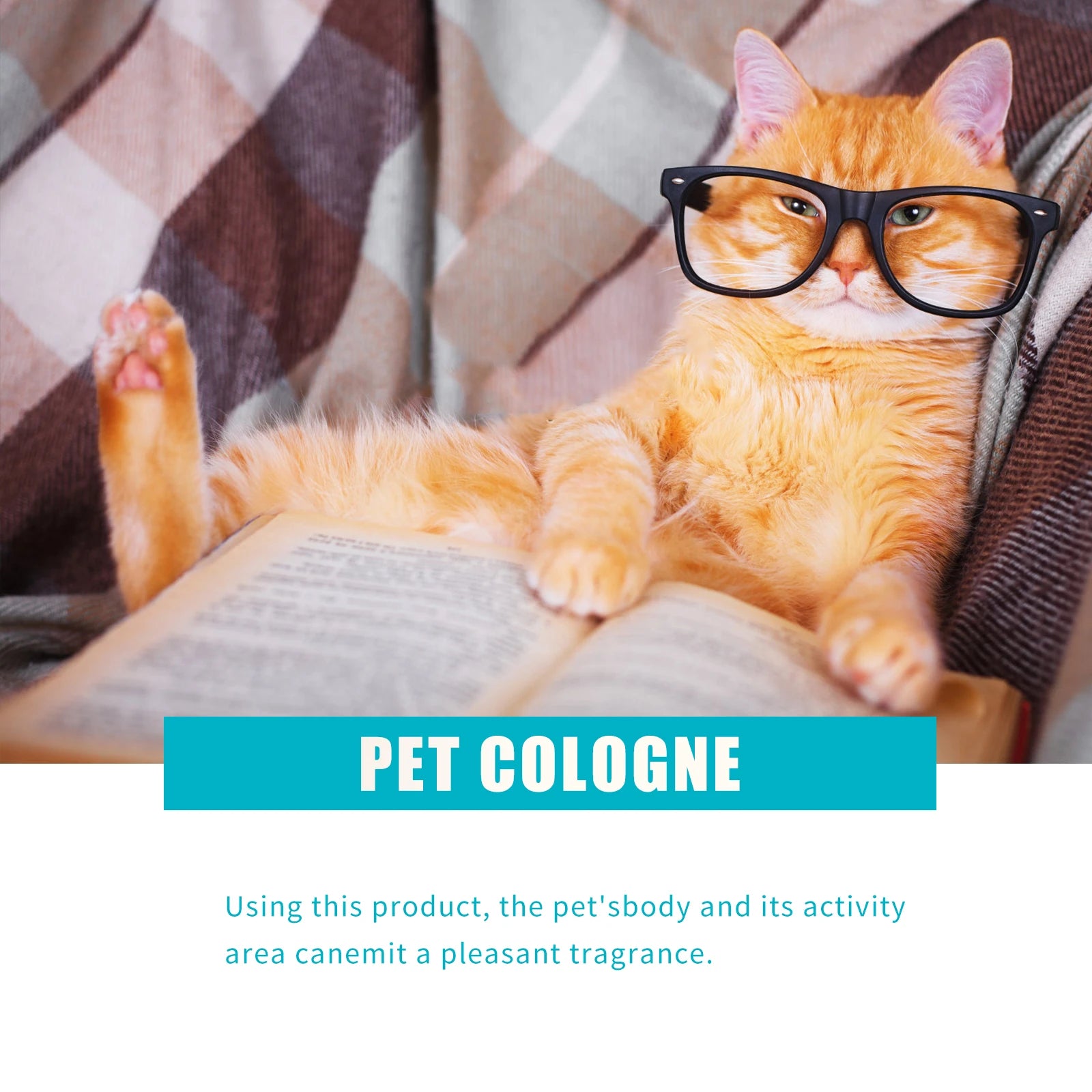 100 Ml Pet Deodorizing Perfume Spray, Cats & Dogs Eliminating Odors Natural Long-Lasting Fragrance ( Lemon, Orange And Lavender)