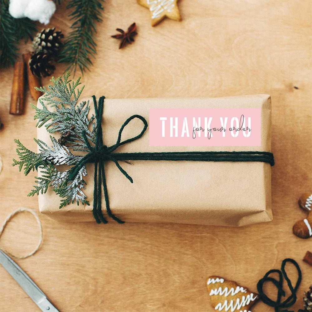 120Pcs 1inch*3inch Thank You Stickers Self-adhesive Laser Stickers Sealing Label for Small Business Bakery Shop Thank You Gifts