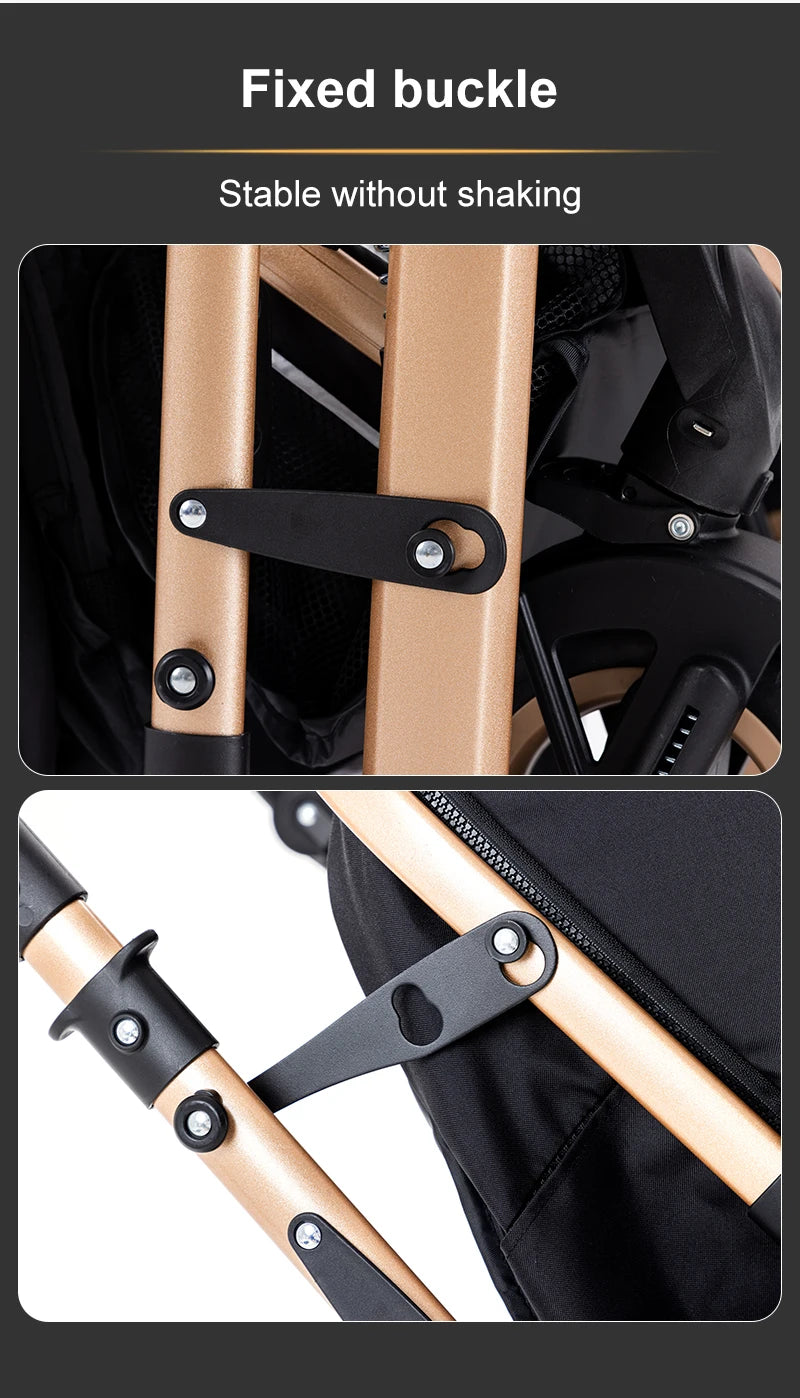 Poussette bébé 3-en-1 compacte, siège auto pour bébé, système de voyage portable pour bébé, poussette légère, poussette bidirectionnelle