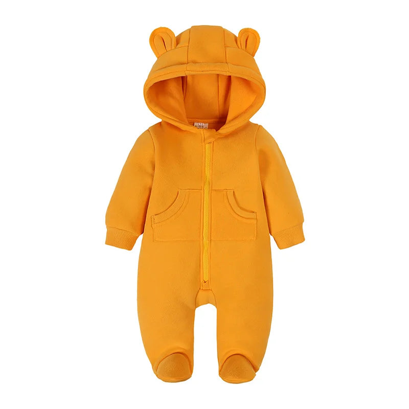 2025 autumn and winter new animal shaped thick jumpsuit baby clothes newborn leg hugging crawling clothes