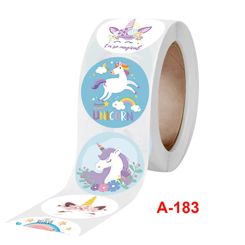 50-500 Cute Fish Thank You Stickers Kawaii Kids Sea Cartoon Sticker Roll for Christmas Gift Seal Student DIY Scrapbooking Craft