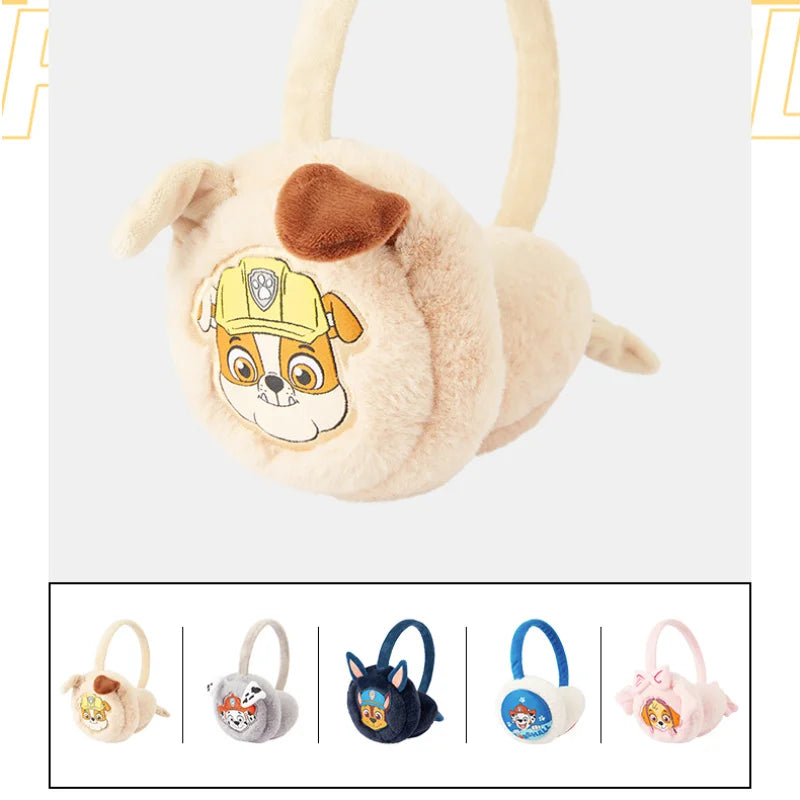 Paw Patrol Cute Skye Children's Earmuffs Autumn and Winter Outdoor Wind and Cold Warm Girls with Velvet Cartoon Decoration