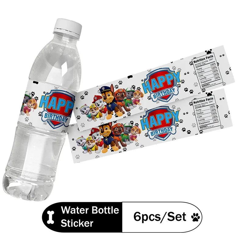 Paw Patrol Birthday Party Decoration Supplies Cartoon Dog PAW Patrol Sky Blue tablecloth napkin sticker balloon Party supplies