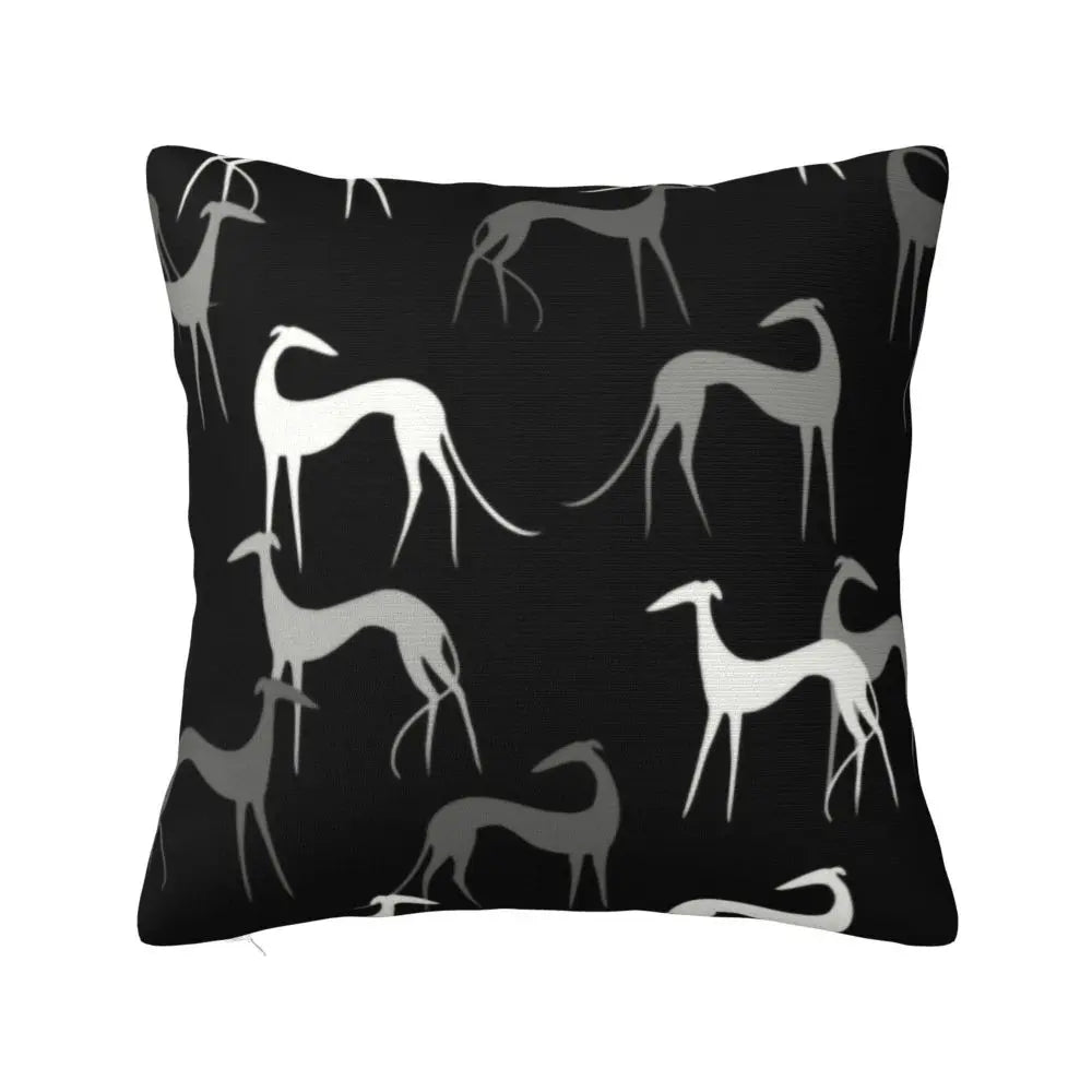 Custom Cute Whippet Greyhound Pillow Case Decor Home Hound Dog Luxury Cushion Cover Car Pillowcase