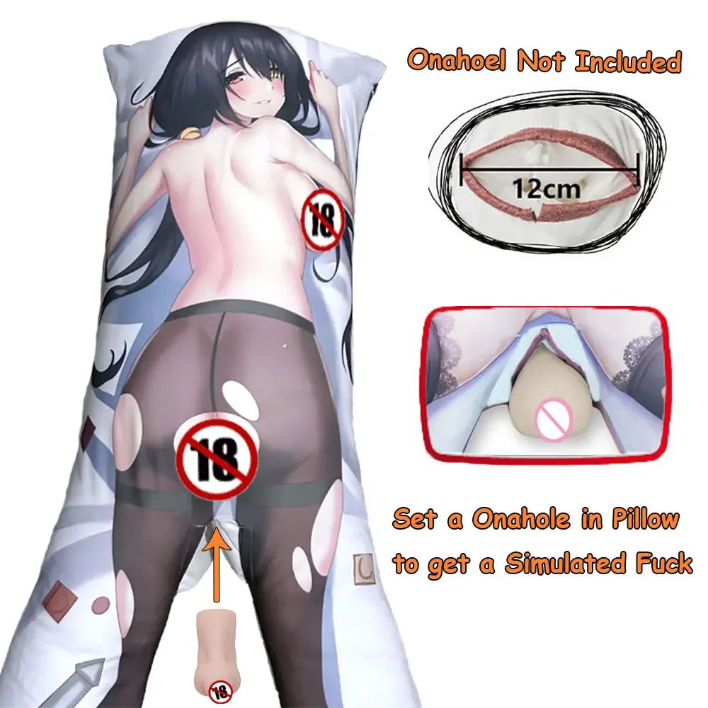 Custom Design Dakimakura Cotton Filled Anime Waifu Sexy Girl Body Pillow Split Leg with Hole for Onahole Genshin Hutao