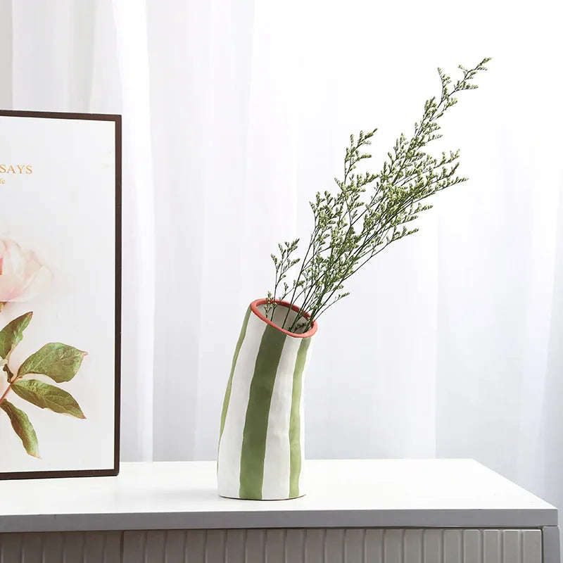 European-style ins porcelain vase decoration TV cabinet Study home decoration flowers tabletop crafts