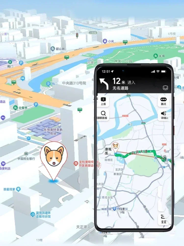 Waterproof Locator Mini GPS Tracker Blue-tooth Wireless Cat and Dog Tracker Smart Animal Finder Pet Positioning Tracker