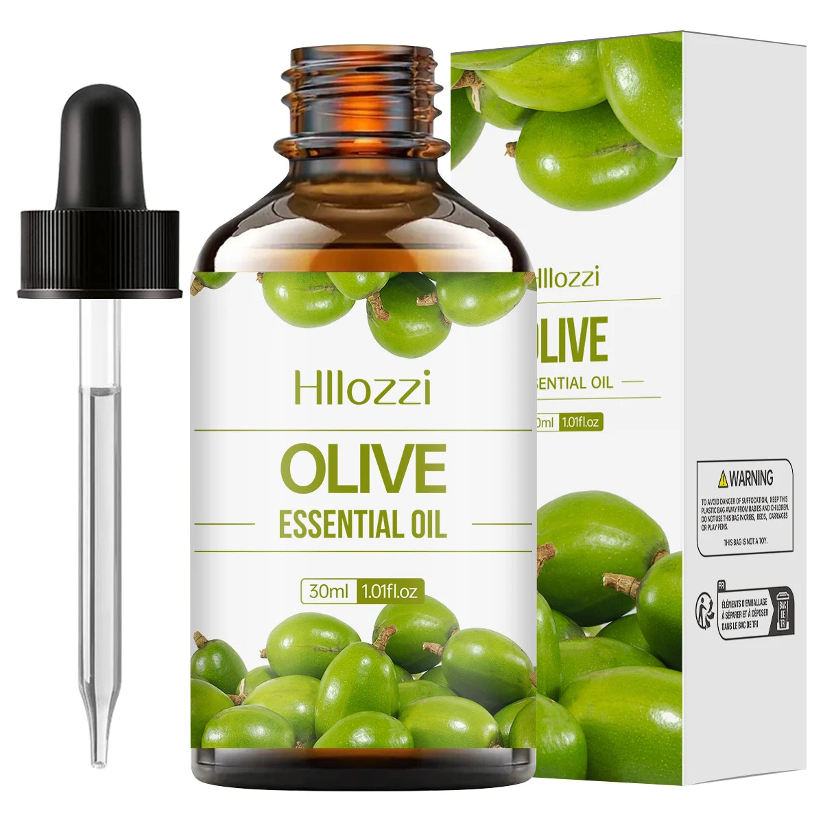 Olive essential oil, with a unique natural olive scent, extracted from plant essence, is suitable for body care and hair care.
