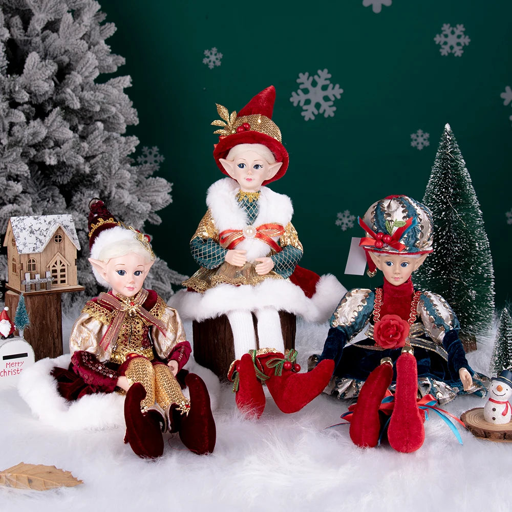 Hanging Decoration Navidad Natal 2025 New Year Gifts Elf Boy Dolls with Mask Christmas Tree Pendant Ornaments Elf Gifts