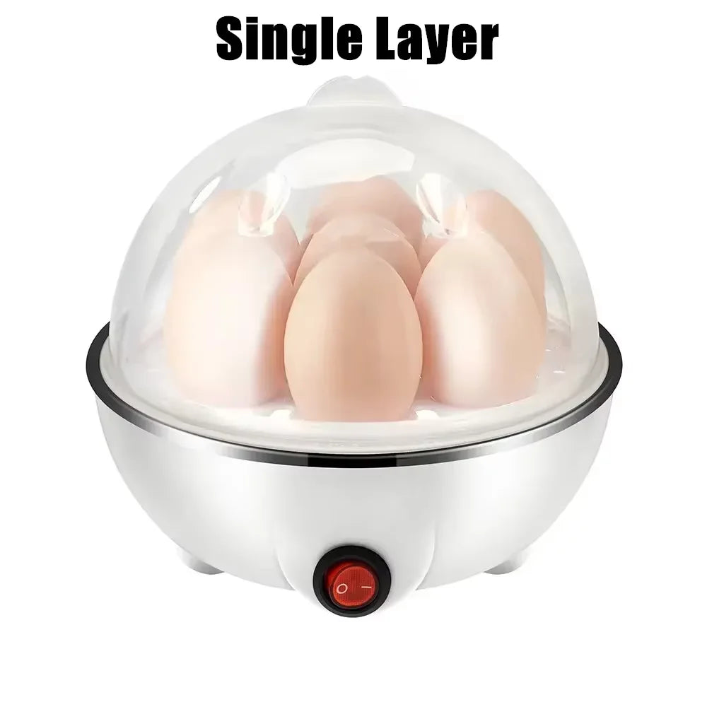 Smart Egg Cooker Electric Egg Boiler Steamer Poacher Compact Mini Kitchen Appliance Perfect for Breakfast and Healthy Meals