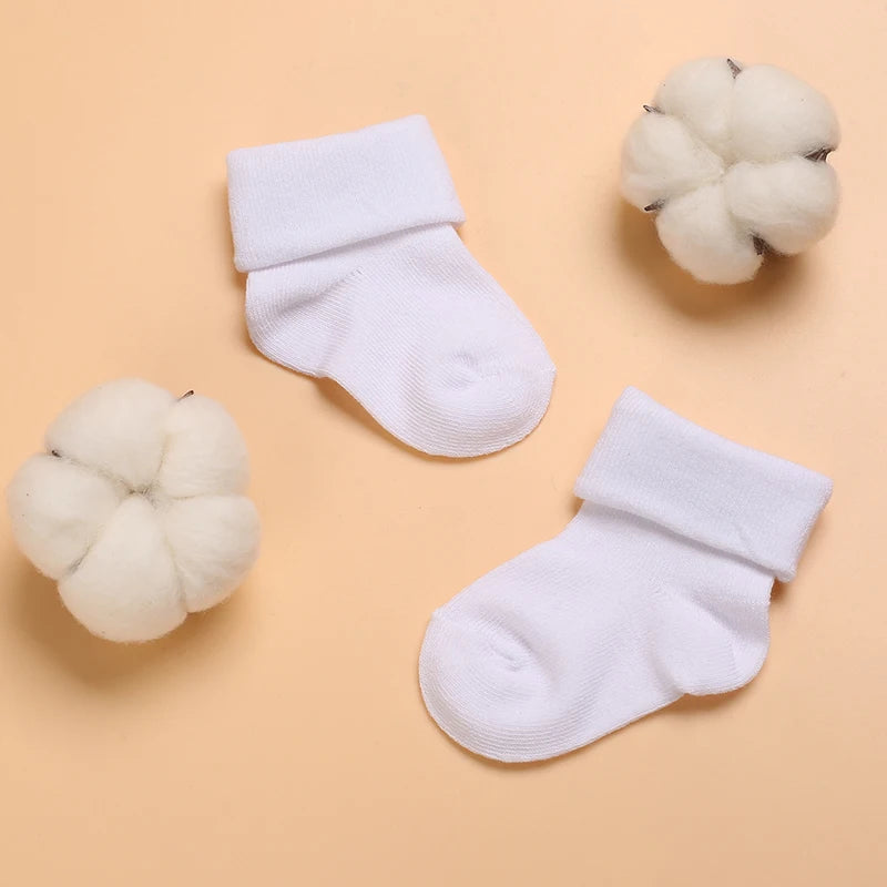 3 Pairs White Baptism Lovely Cotton Baby Socks 0-1 Year Old Newbor Baby Boys And Girls