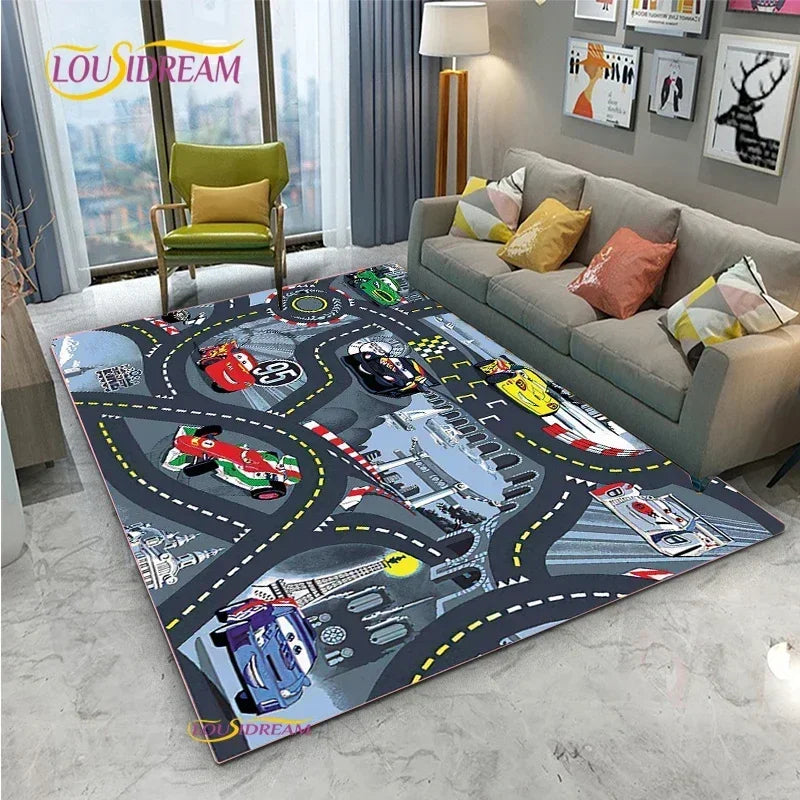 Alfombra Road Traffic Rout Map Carpet Living Room Sofa Coffee Table Bedroom Rugs Kitchen Kid Play Anti-slip floor Mat Home Decor