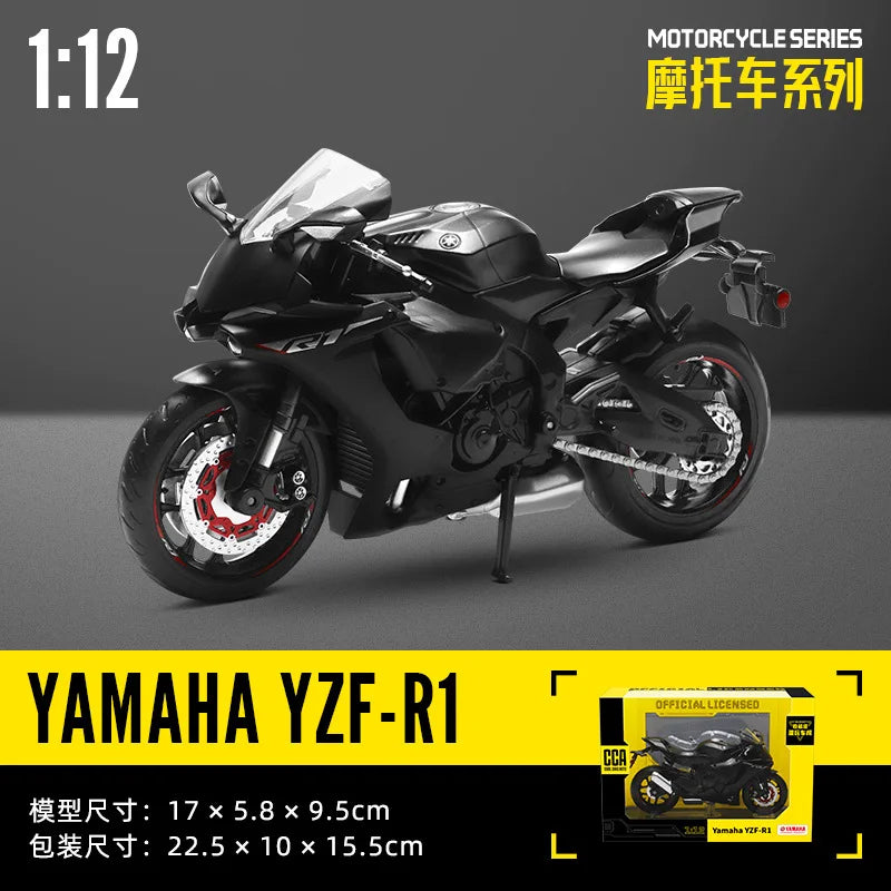 MSZ CCA 1:12 BMW R1250RT with base alloy die-cast car motorcycle model, toy gift giving, die-cast static motorcycle model
