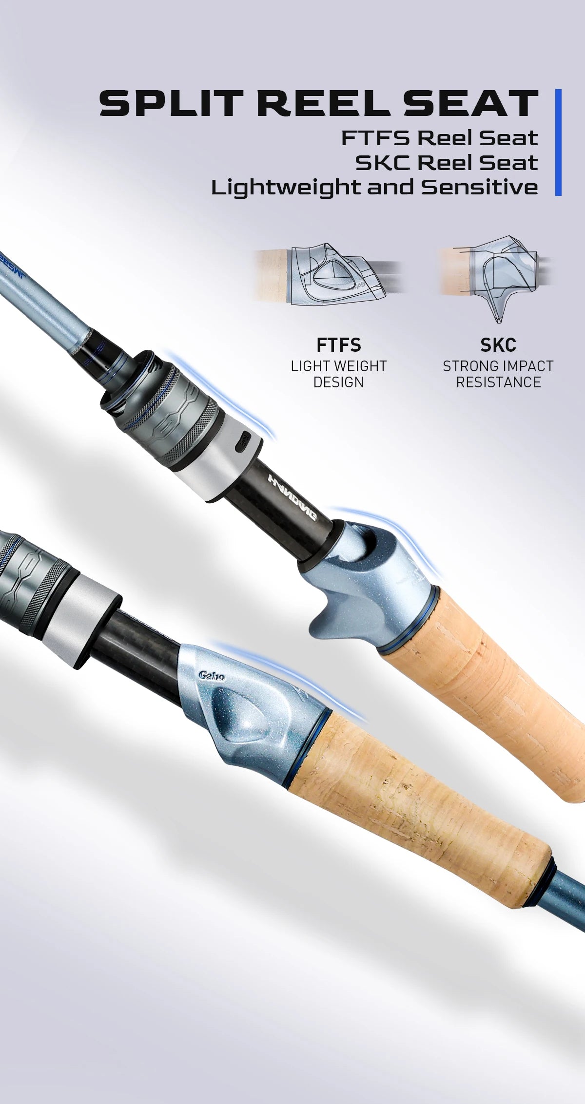 HANDING Miracle BFS Fishing Rod 90g Lightweight Fishing Rod 40T Carbon Blanks Casting Rods FUJI® A Guides High Sensitive Rod