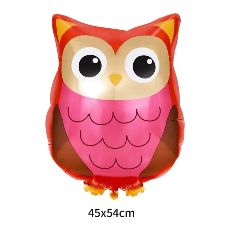 8 قطع من بالونات رقائق معدنية على شكل حيوانات الغابة، بالونات غزال وبومة وراكون وسنجاب، بالونات هيليوم على شكل حيوانات، هدية عيد الشكر