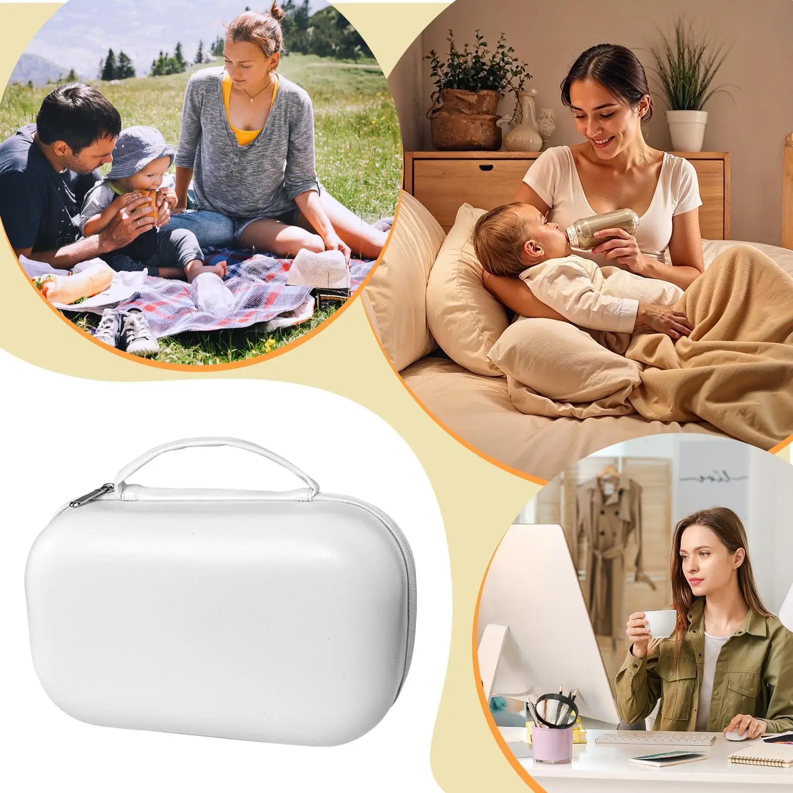 Portable Wearable Breast Pump Container Insulated Bottle Bags for Outdoor Travel Nursing Work Women Mother family use