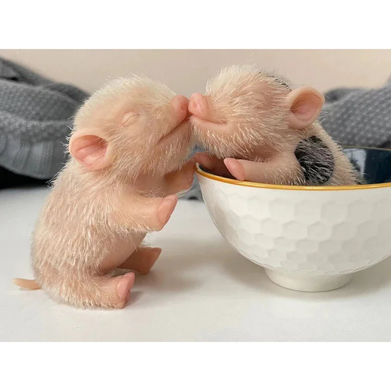 5inch Mini Reborn Doll Full Body Silicone Piglet Cute Lifelike Piglet Reborn Piggy Toys for Children Drop Shipping