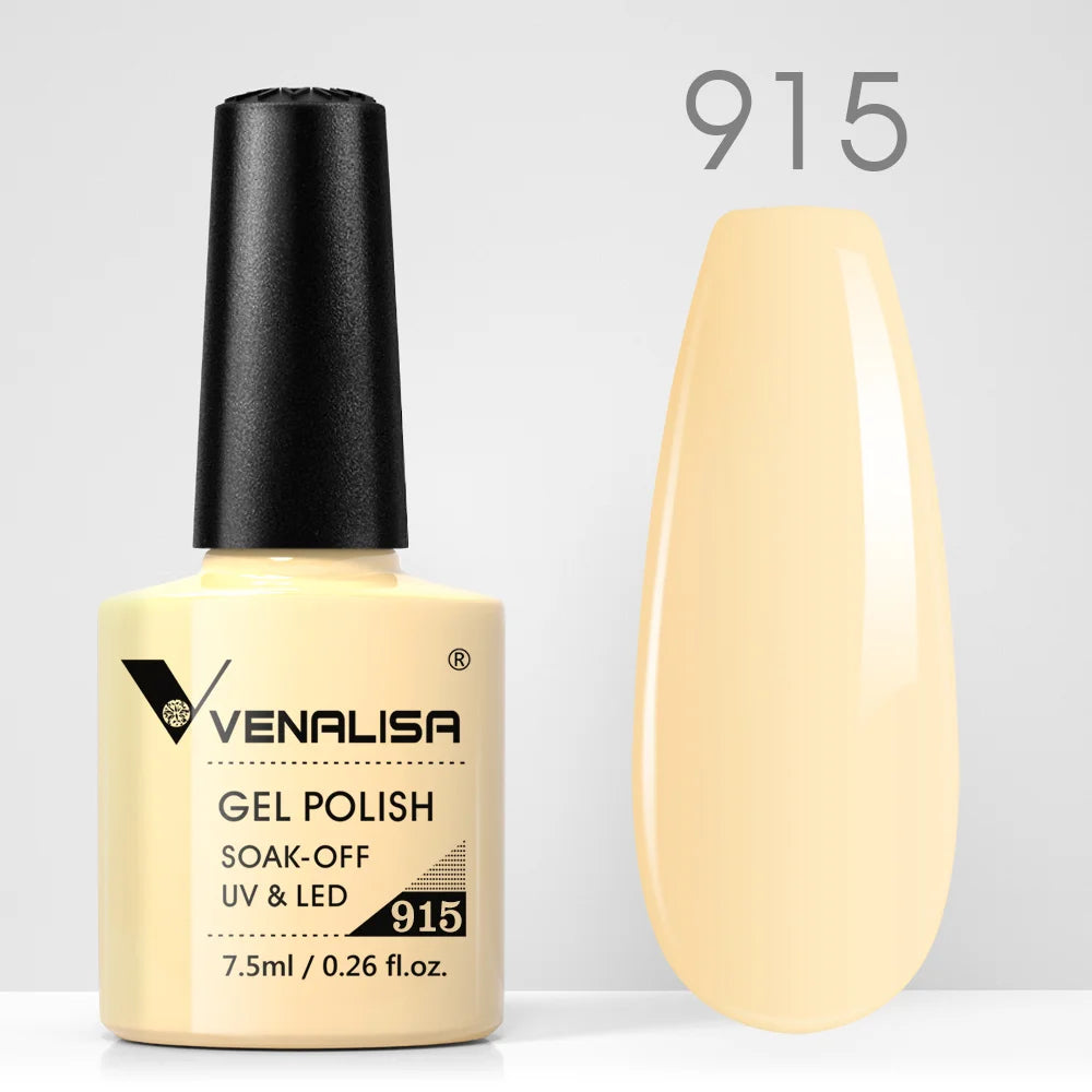 VENALISA Nail Gel Polish Full Coverage Holographic Camouflage Nail Varnish Manicure Lacquer Polish Soak Off UV LED Lacquer 7.5ML
