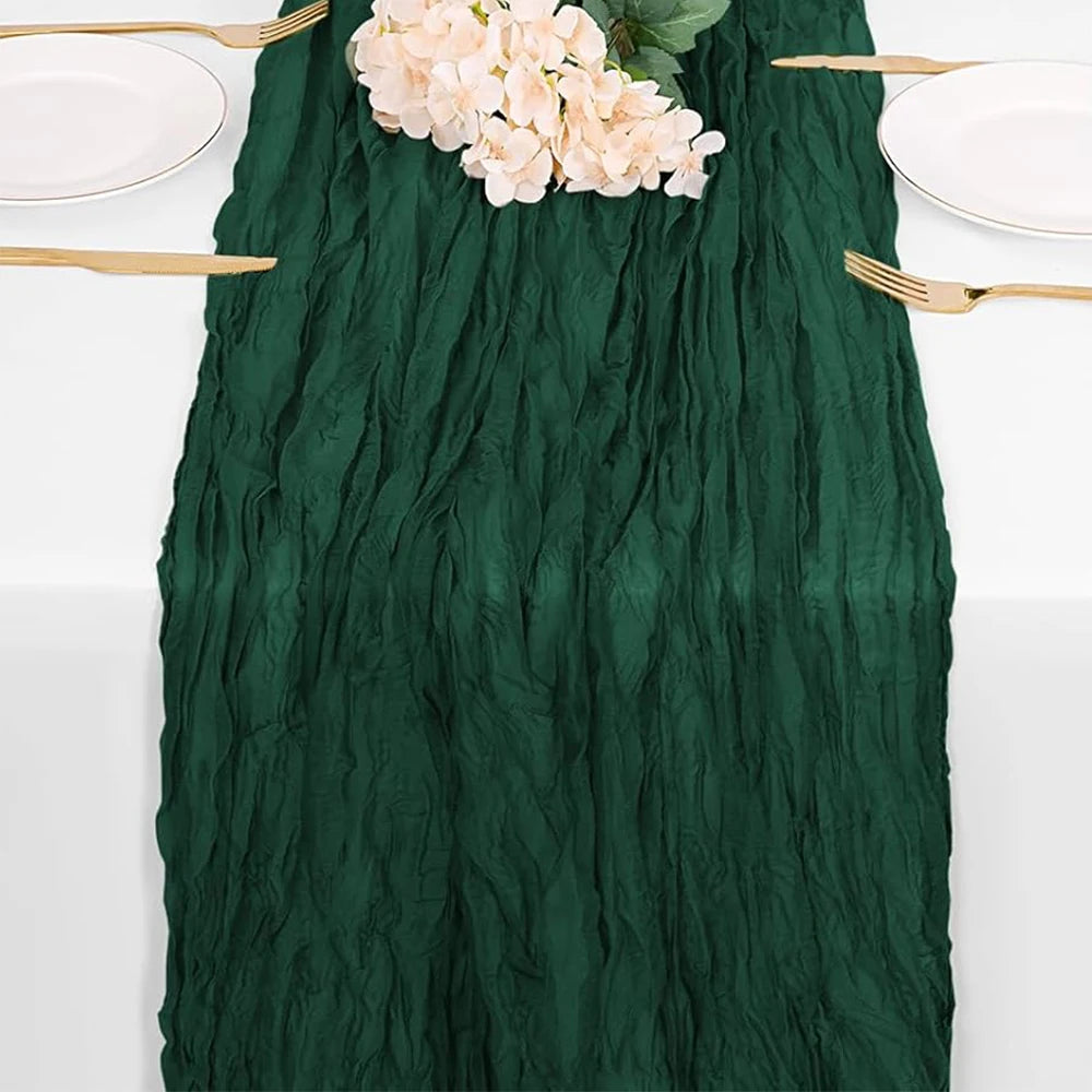 Lilac Purple Cheesecloth Table Runner Boho Rustic Gauze Lavender Purple Table Runner Wedding Bridal Shower Birthday Decoration