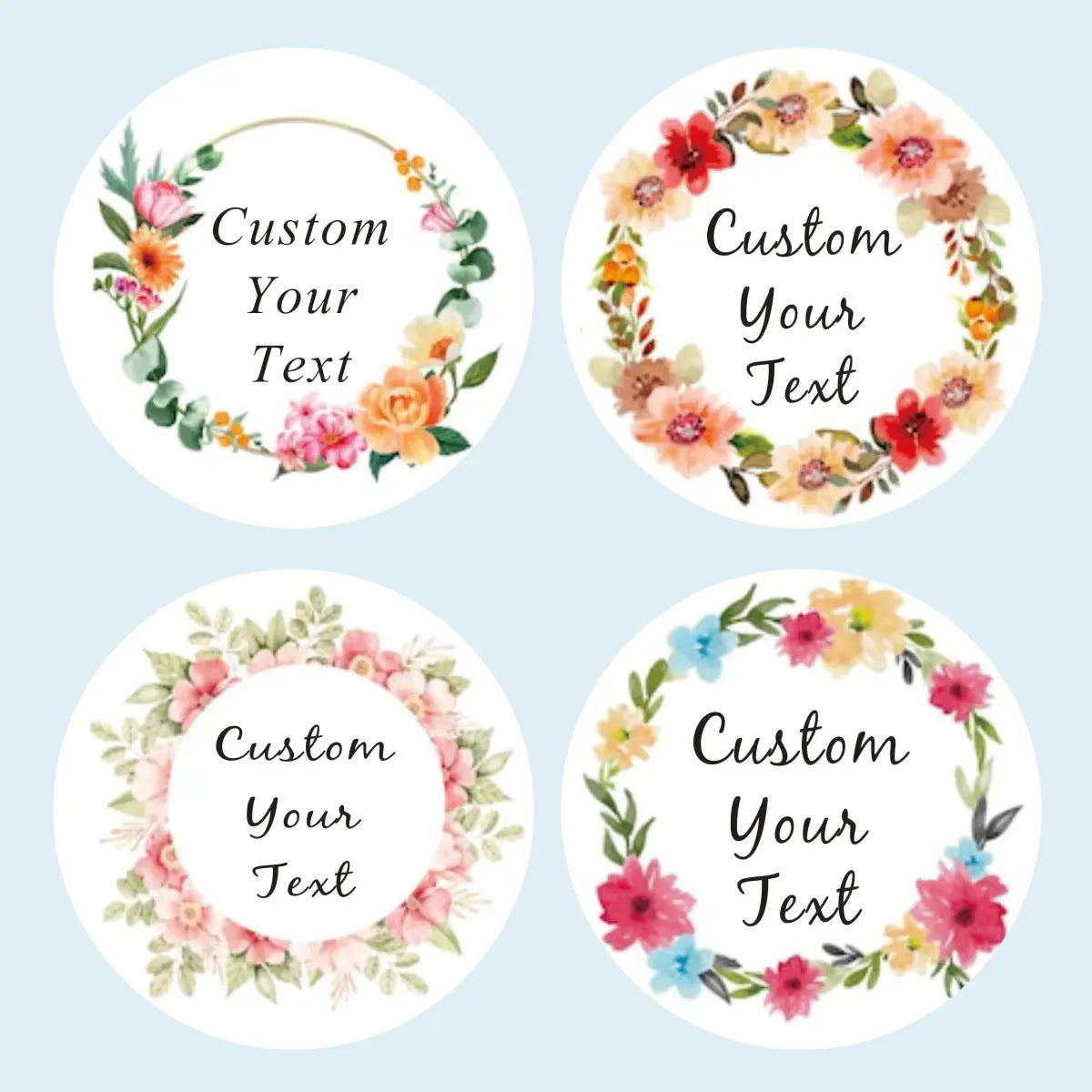 96 Pcs Personalized Round Circle Label Stickers Custom Name Date Thank You Stickers for Bridal Shower Party Favors