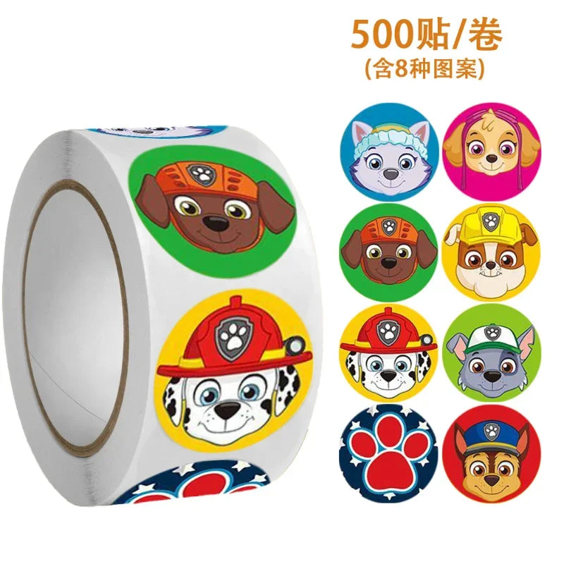 Paw Patrol Sticker Children Cartoon DIY Gift Sealing Label Decorative Thank You Stickers Party Candy Stickers Stationery