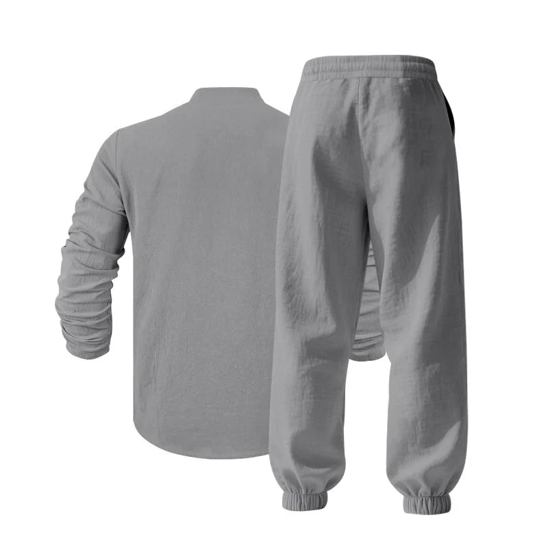 Ensemble en lin lâche américaine Automne