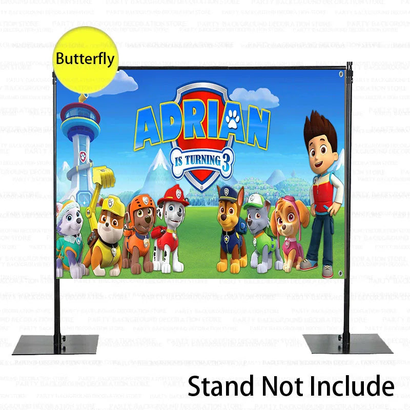 Halloween Paw Patrol Dogs Rescue Chase Marshall Skye Boys Backdrop Girls Birthday Party Decor Baby Shower Background Banner