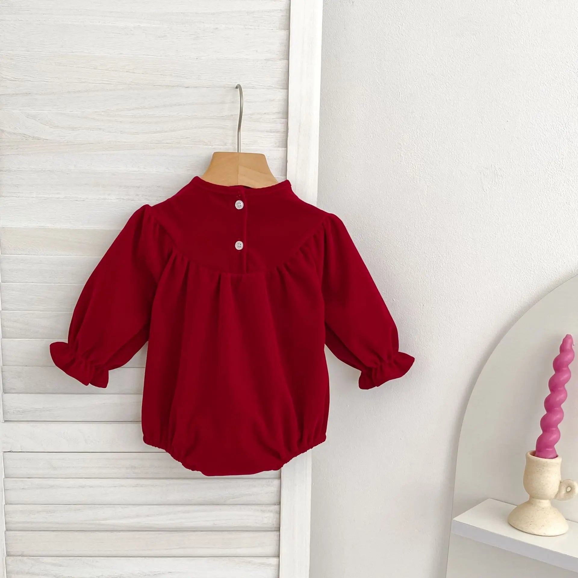 2025 Christmas 0-24M Baby Girls Jumpsuit Casual Bow Embroidered Long Sleeves Newborn Romper Christmas Party Toddler Cute Clothes