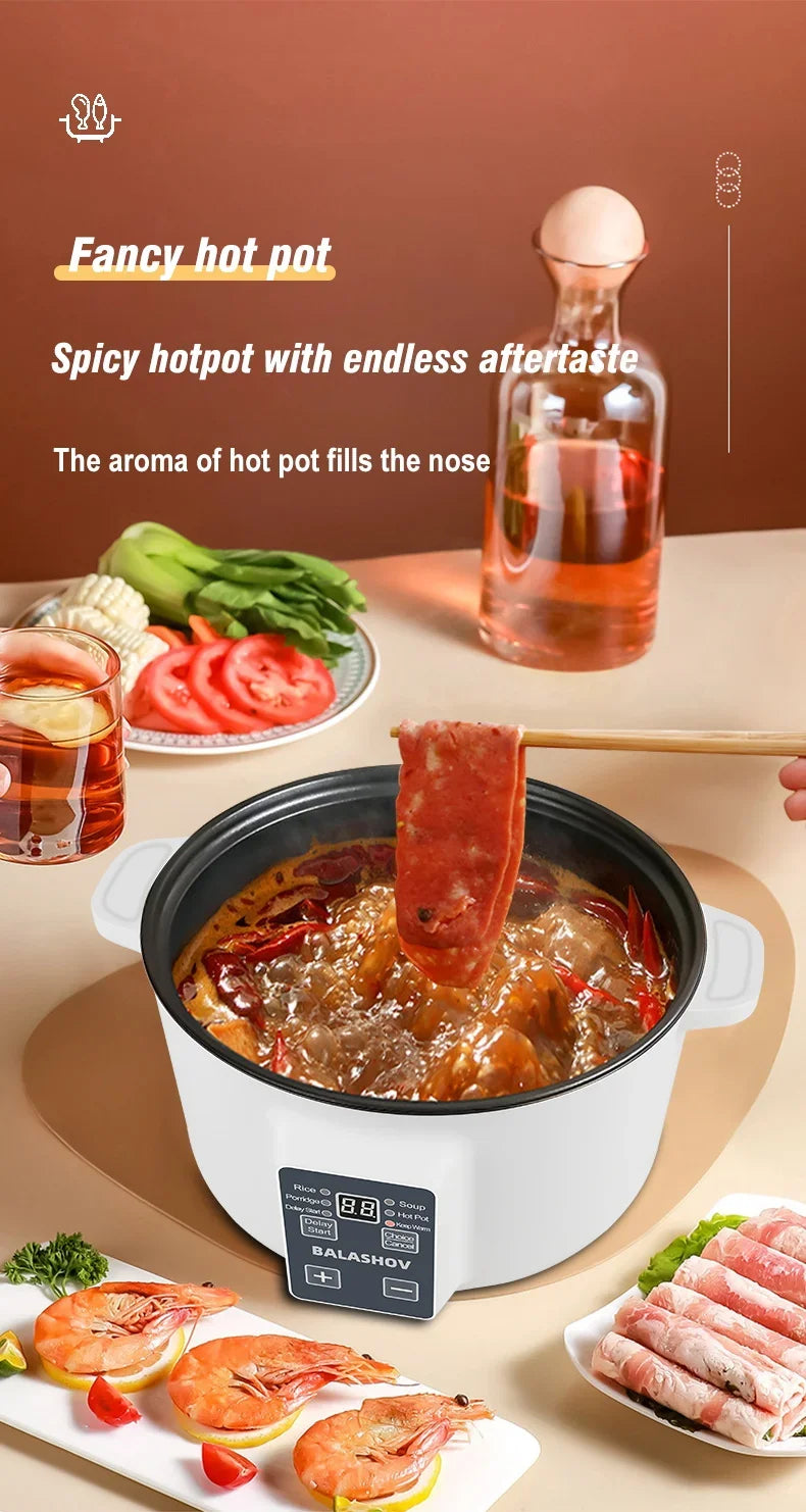 220V Multi Cookers Portable Electric Cooker Household Non-stick Pan Hot Pot Rice Cooker Cooking Appliances