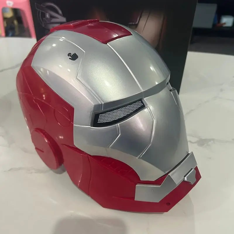 Marvel Comics Iron Man Helmet Electric Wearable Mask 1:1 Automatic Opening And Closing Model Characters Adult Toys Birthday Gift
