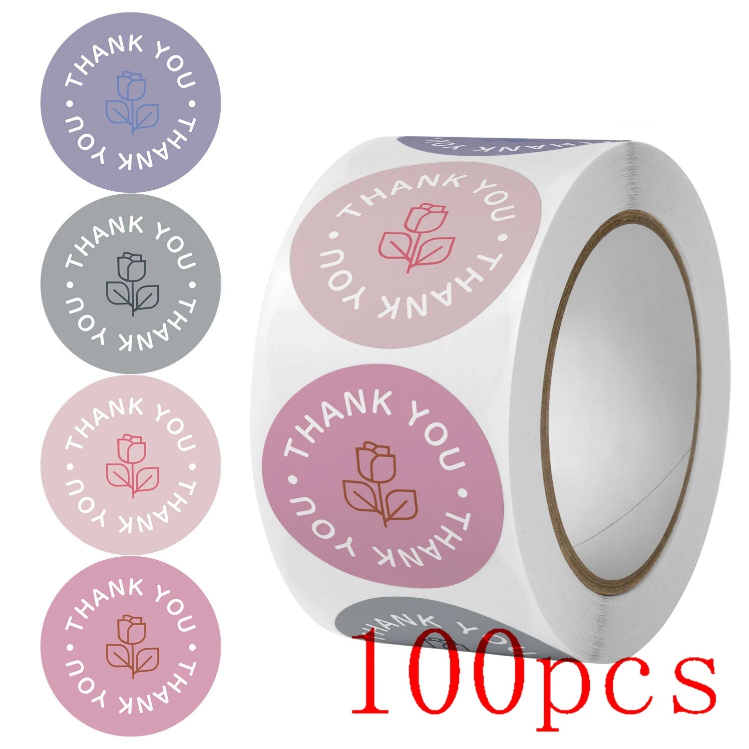 100-500pcs Thank You Sticker Holiday Decor Sticker Wedding Party Gift Sticker Birthday Gift Box Sticker Baking Labels