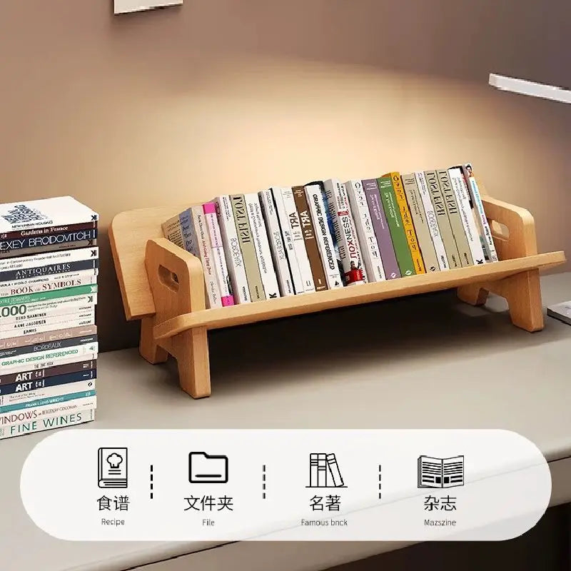 Bibliothèque inclinable en bois dans le salon/bureau, étagère à livres de bureau, organisateur, étagères de rangement pour affichage CD/magazine/livres