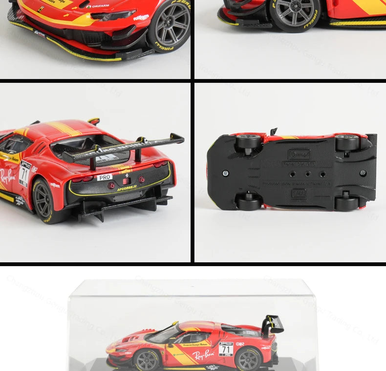 Bburago 1:43 Ferrari 296 GT3 Static Die Cast Vehicles Collectible Model Racing Car Toys