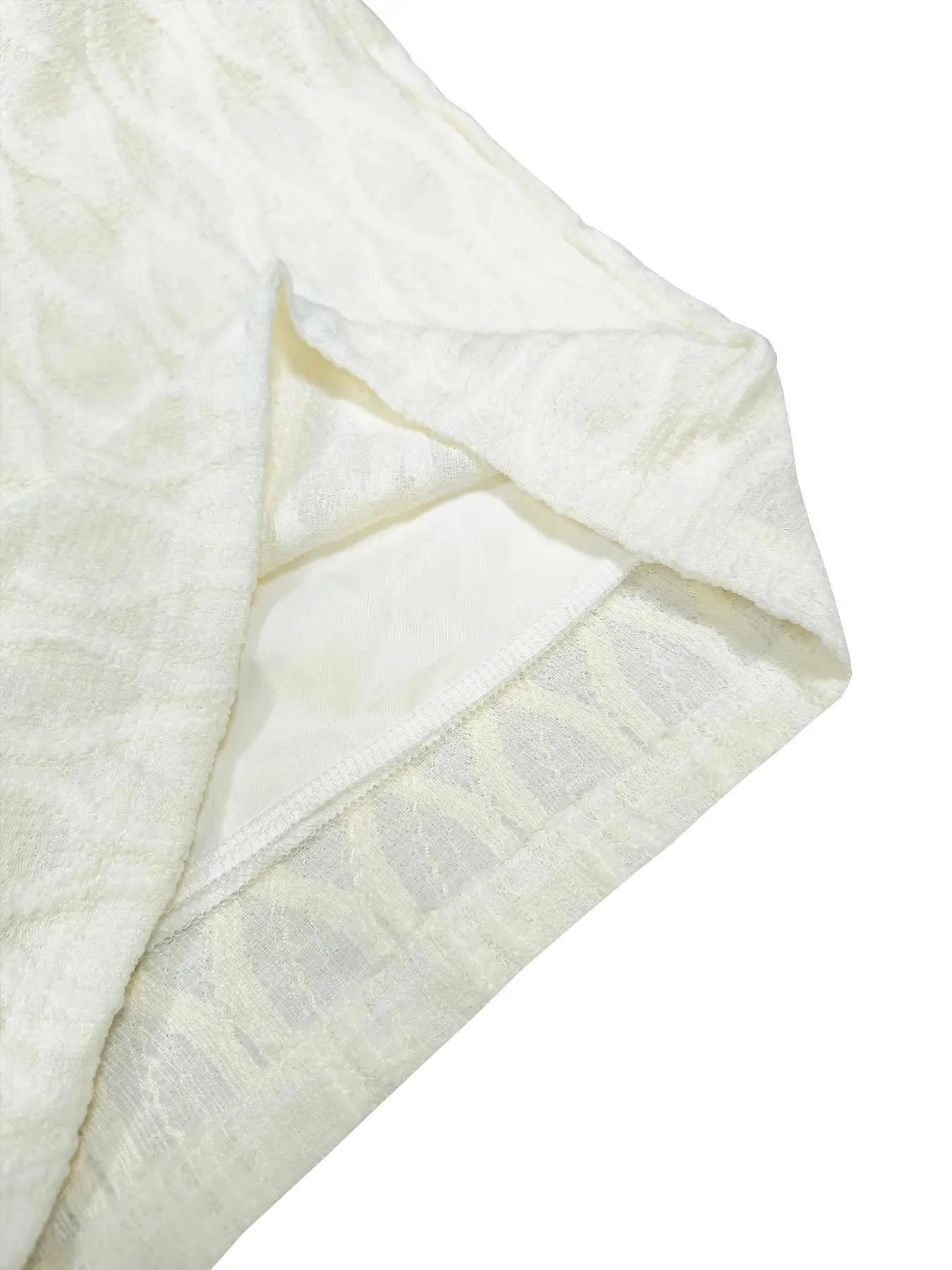 2025 New Summer Men's Casual Daily Outdoor Travel Solid Jacquard Lapel Short-sleeved Shirt Drawstring Shorts Two-piece Set