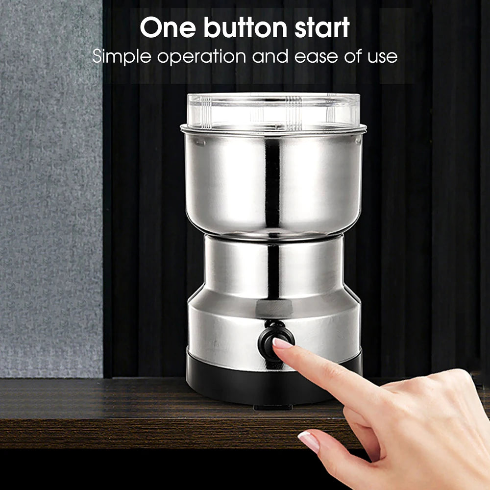 2025 Electric Spice Pepper Coffee Grinder 4-Blade Mini Grain Grinder 300ml Ultra-Fine Baby Food Mill Kitchen Household