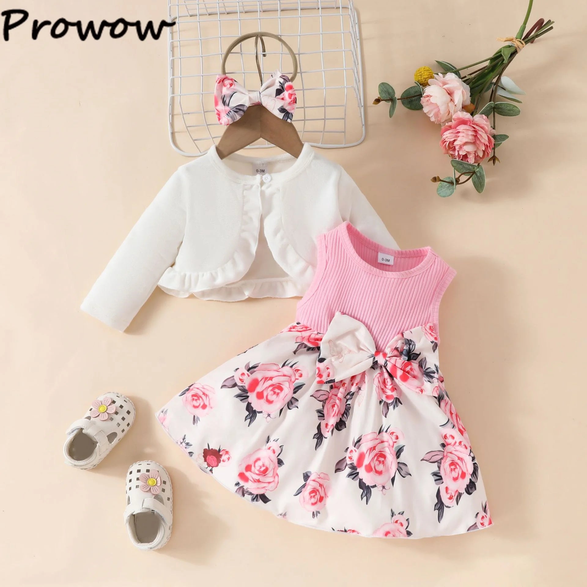 Prowow 0-3Y New Year Baby Dresses Green Velvet Coat Cardigan+Gingerbread Man Dress For Newborns My First Christmas Baby Clothes