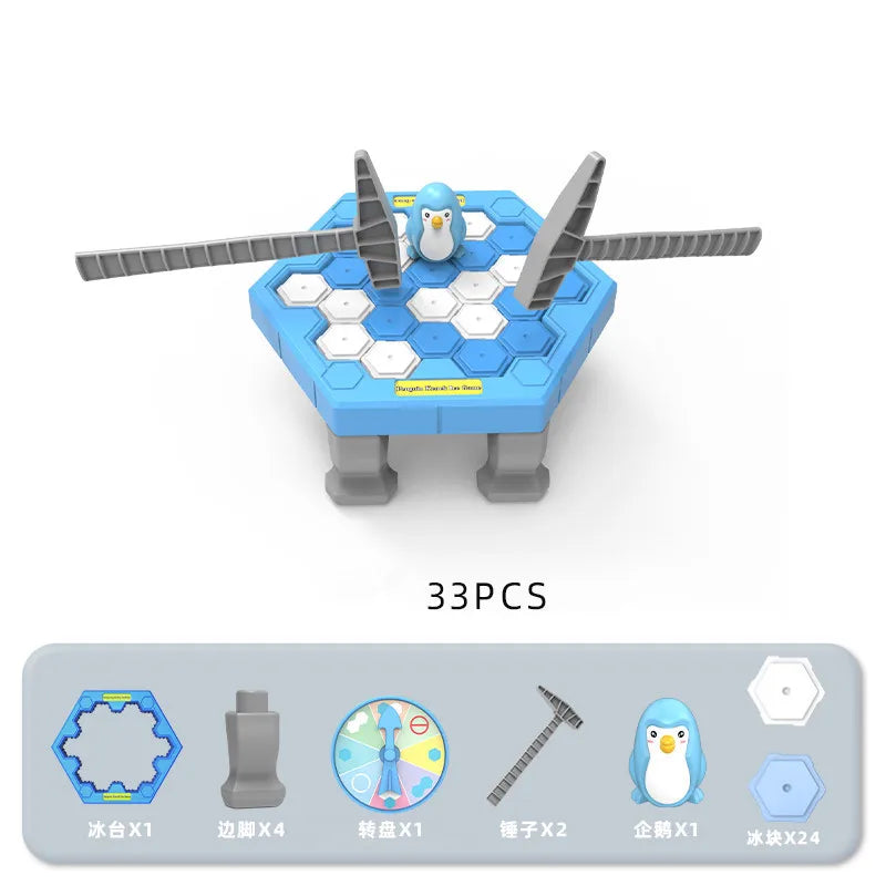 Knocking On Ice To Rescue Little Penguins, Breaking Ice Toys, Children's Puzzle, Brain Training, Parent-Child Games
