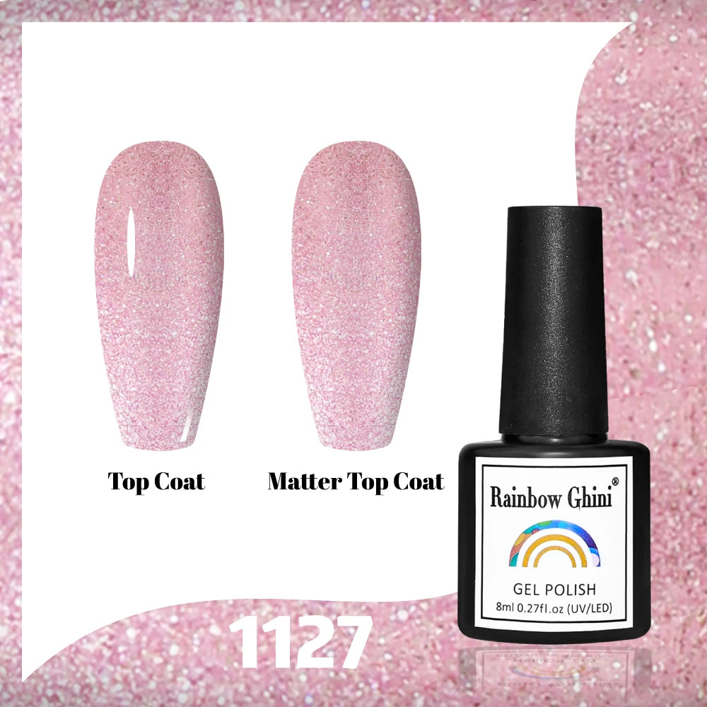 Gel Vernis à ongles semis permanents Paillettes 8Ml 150 couleurs