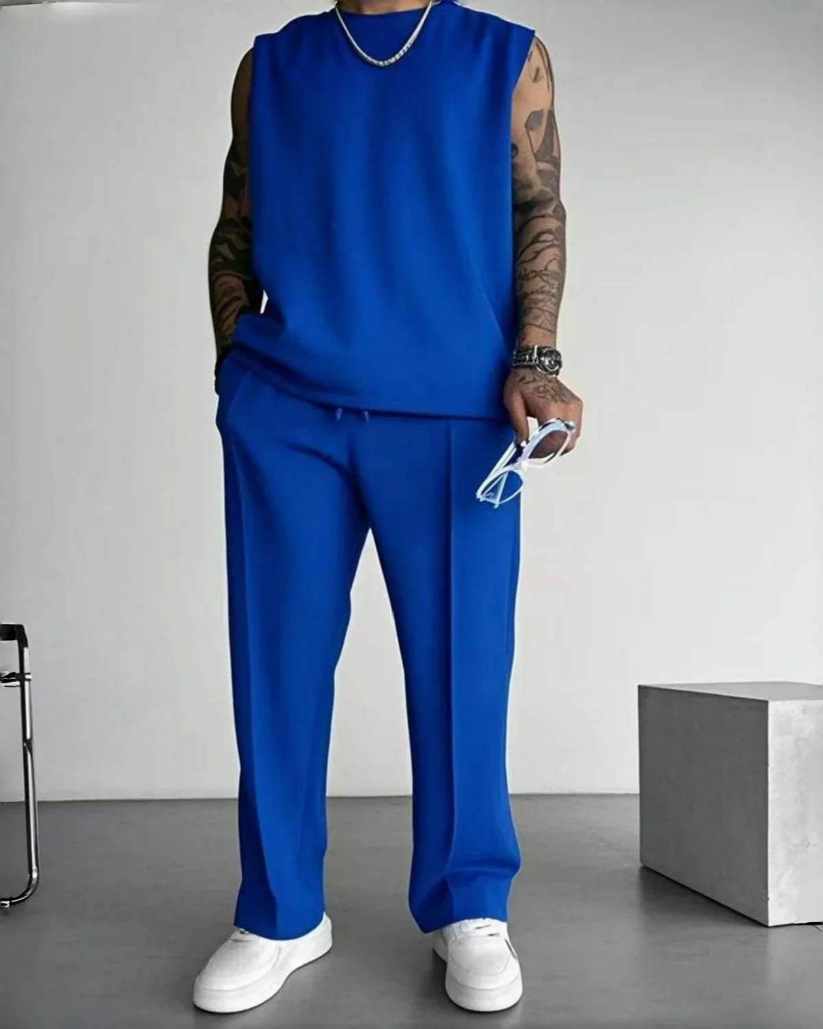 Tenue de sport unie d'été sans manches collection 2025