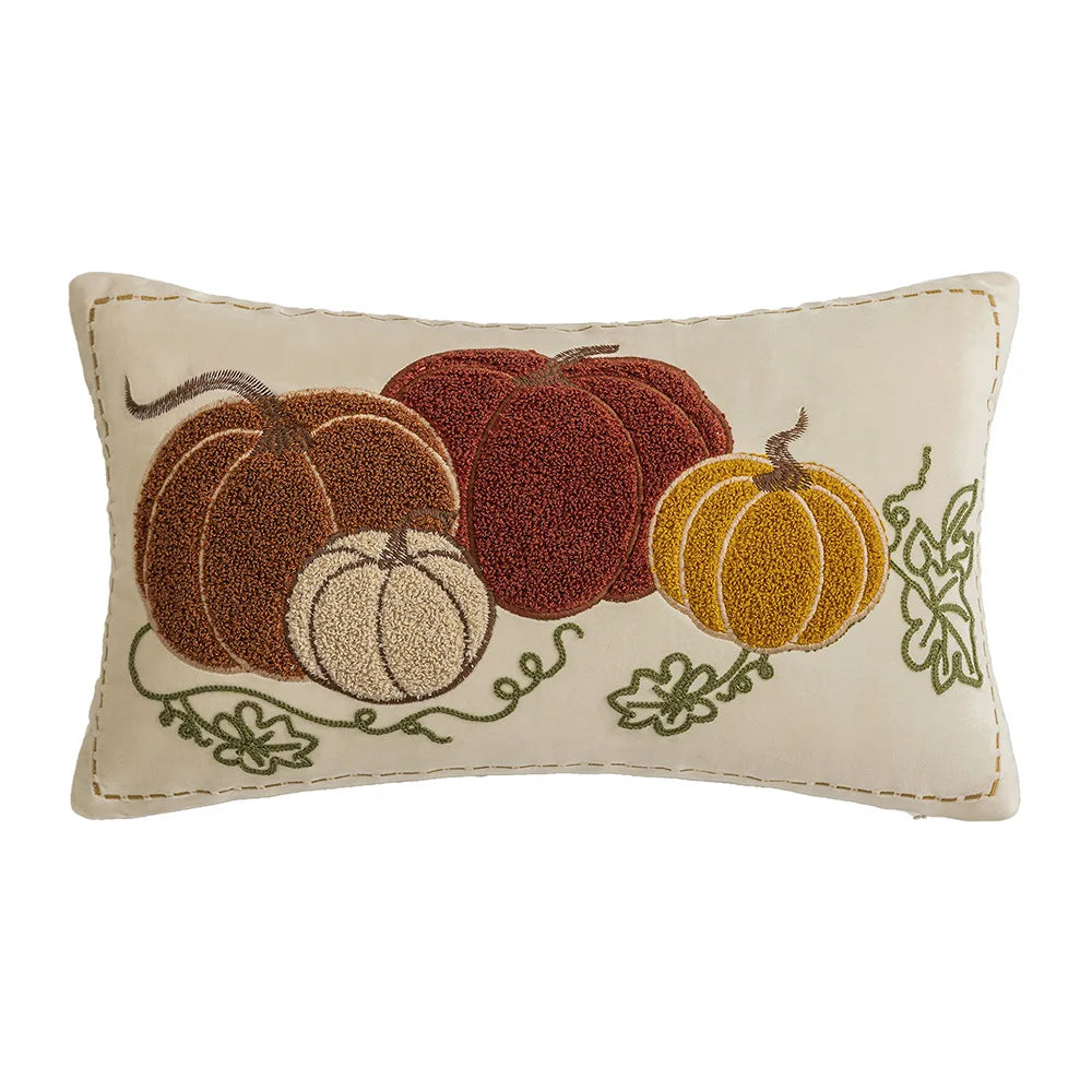 30x50/45x45cm Autumn Velvet Embroidered Pumpkin Pillow Cover Nordic Style Sofa Cushion Decorative Pillow