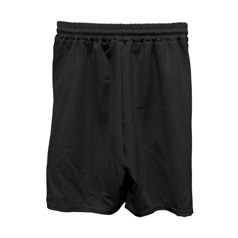 Summer European and American Style Men's Clothing Short Sleeve Cardigan Suit Men's Casual Loose Short Sleeves Shorts Beach Suit