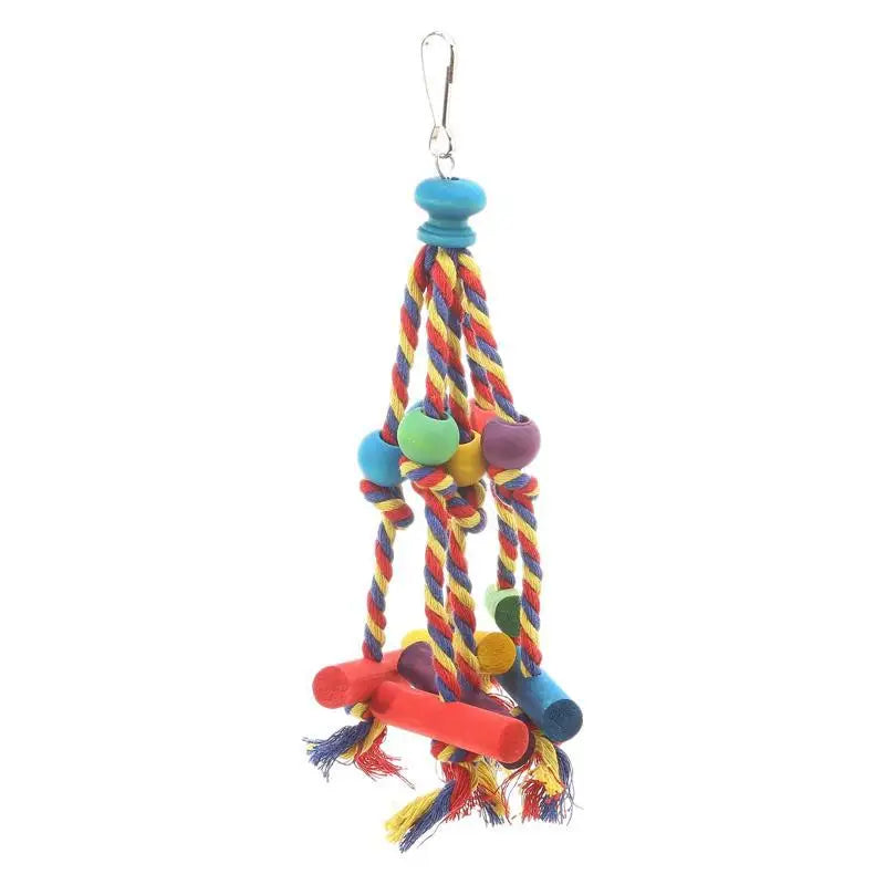 Parrot Toys Colorful Wooden Bird Supplies Unique Shape Diverse Ways To Play Complete Variety Large Parrot Bite Bird Toys