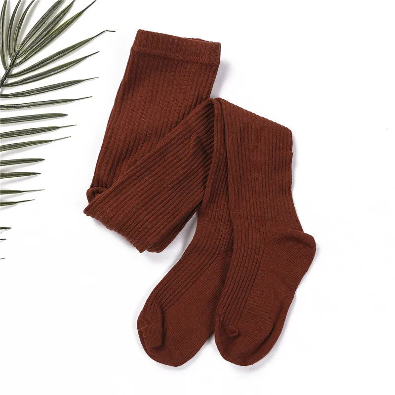 1-4years Infant girls Stockings Spring autumn Warm Cotton Solid Color Tights Stocking Pantyhose For Toddler Girls