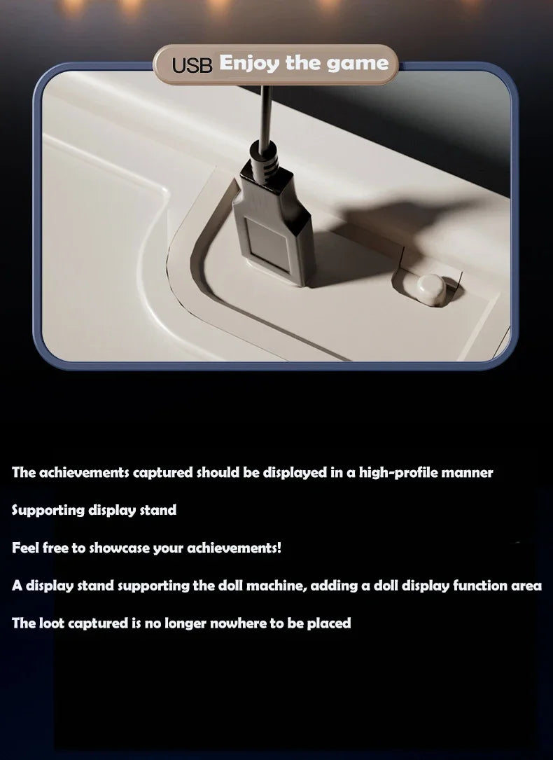 Big Size Doll Machine Kids Coin Operated Play Game Mini Claw Catch Toy Crane Machines Music Doll Children Xmas Gifts Toys